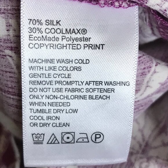 Tommy Bahama Hawaiian Silk Blend Camp Shirt Mens Size XXL - Picture 7 of 7